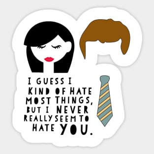 April & Andy parks and rec wedding vows Sticker